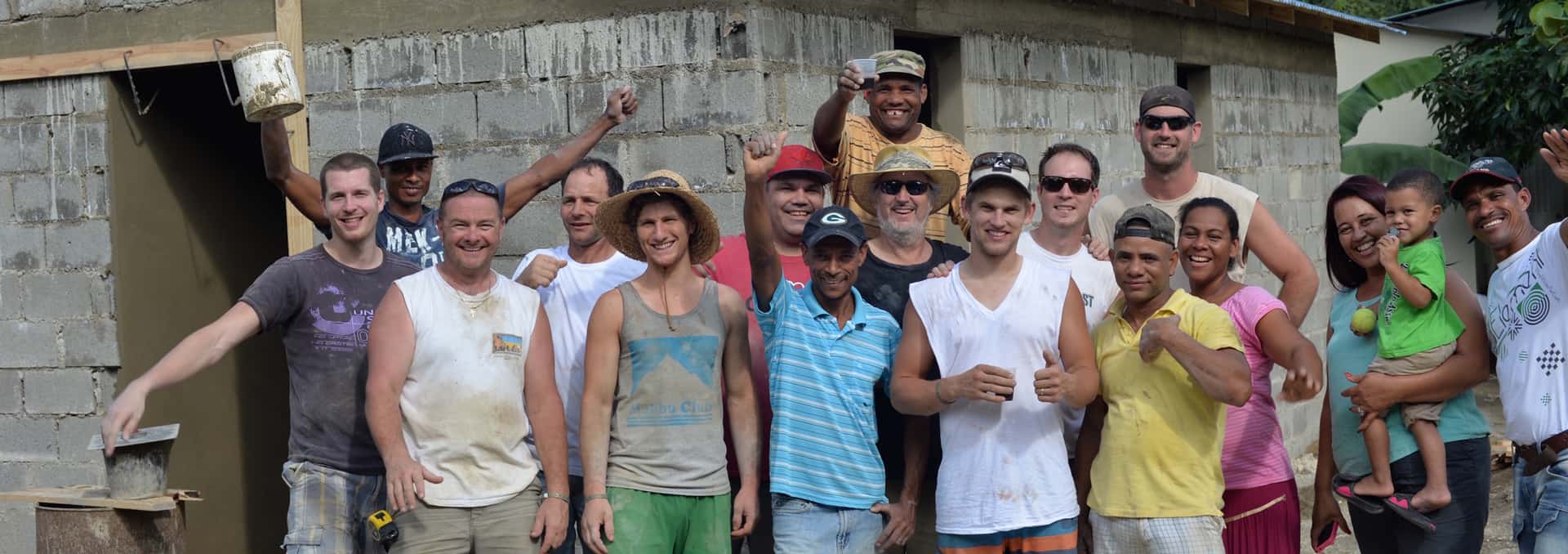Made to Last team in Dominican Republic helping to build homes for families in need.