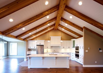 custom kitchen timber frame ceiling