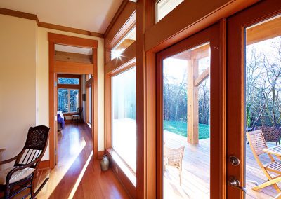 custom rancher door trim millwork hallway deck