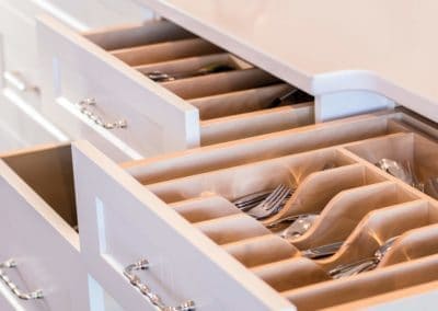 Kitchen drawers with goldstream heights custom inserts and organizers in Cowichan Valley home