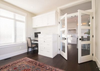 View of office looking into kitchen of Goldstream Heights home