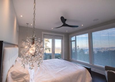 bedroom in custom built home with view of Cowichan Valley