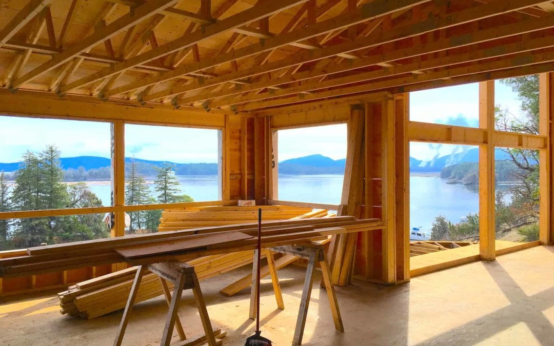 chemainus custom home framing oceanfront view construction