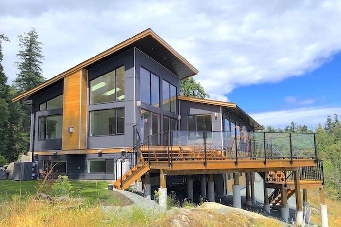 Chemainus oceanfront custom home exterior