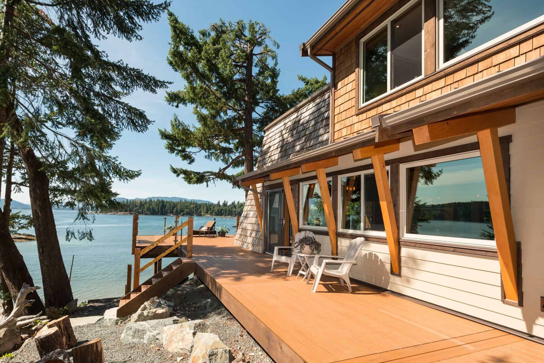 Oceanfront custom home exterior siding