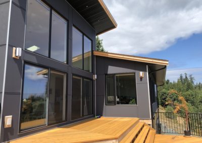 Deck and rear exterior of Bare Point Custom Home