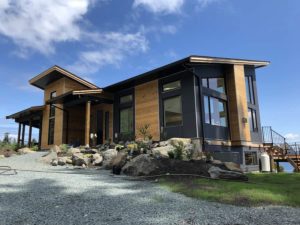 Bare Point Custom Home exterior from side