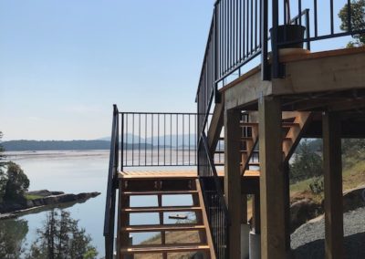 Bare Point Custom Home deck stairs
