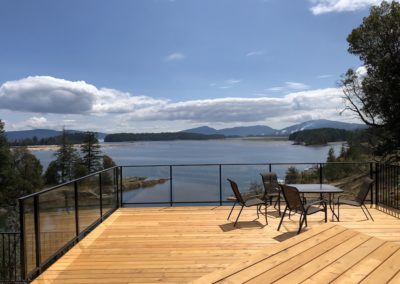 View from deck of custom home