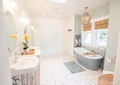 ensuite bathroom with tile tub in Maple Bay