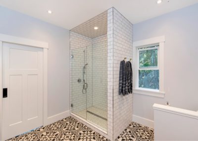 custom shower in bathroom