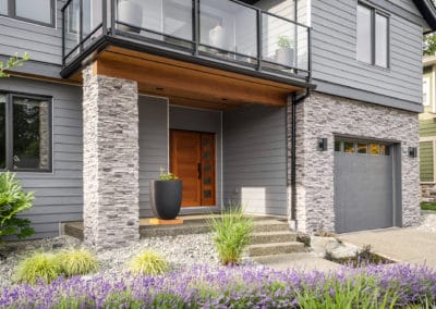 Front porch exterior of custom home