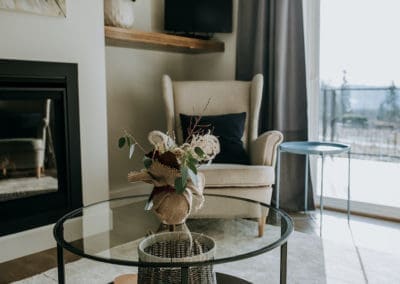 close up of living room bed and breakfast