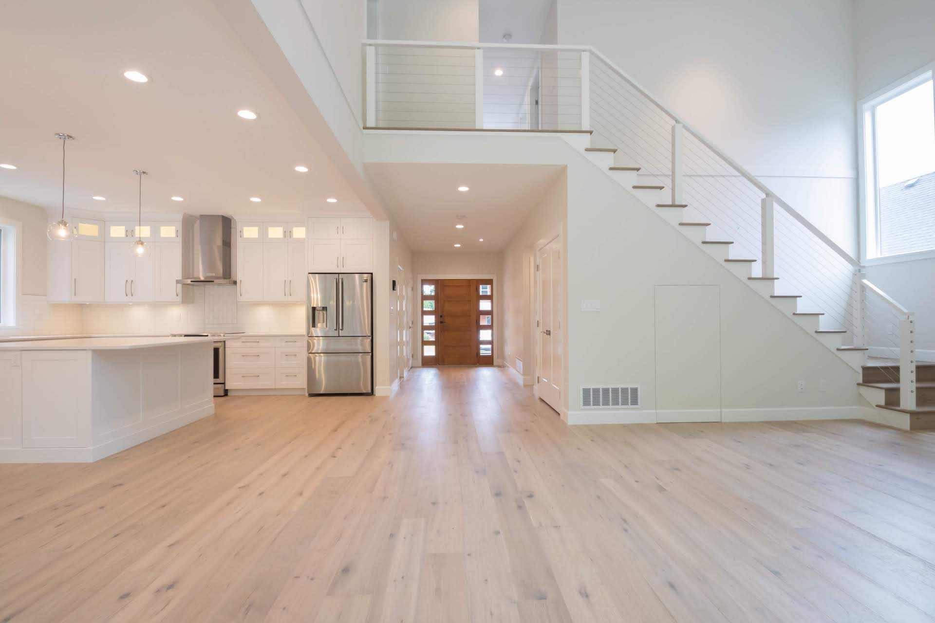 Driftwood custom home main room high ceilings