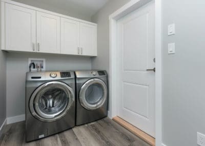 laundry in mudroom off garage