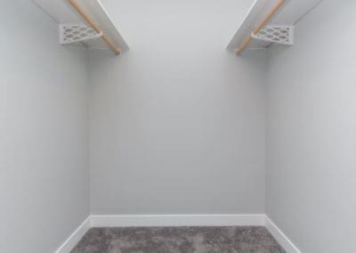 walk in closet in master bedroom