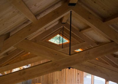 scissor trusses Shawnigan custom timber frame