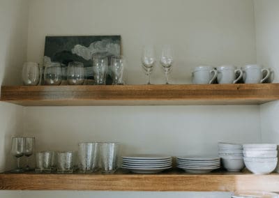 floating shelves in kitchen bed and breakfast