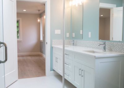 view of master ensuite from shower driftwood custom home