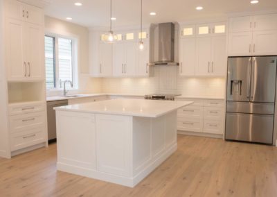 white custom kitchen chemainus home