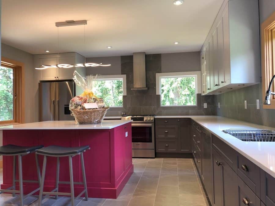 Custom home renovation bright raspberry island