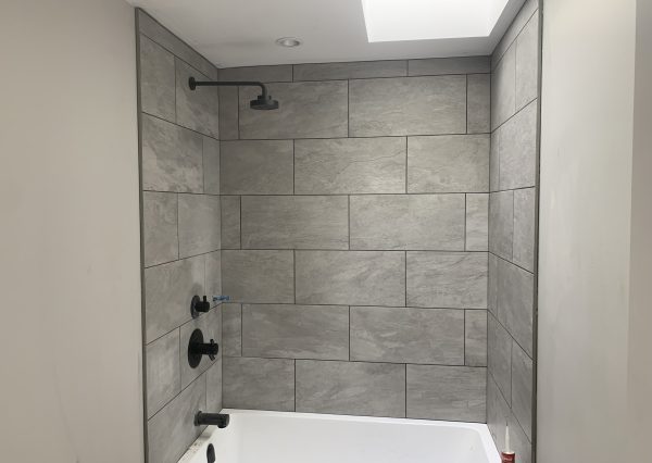 bathroom in custom carriage home