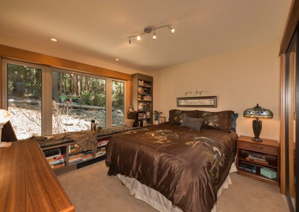Guest bedroom in the renovated Thetis Island home