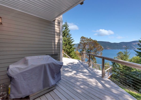 back deck ocean views bbq area