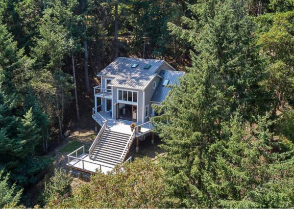 aerial view of exterior Genoa Bay Custom Home