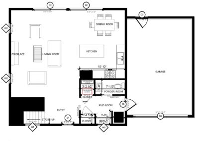 main floor plan open concept