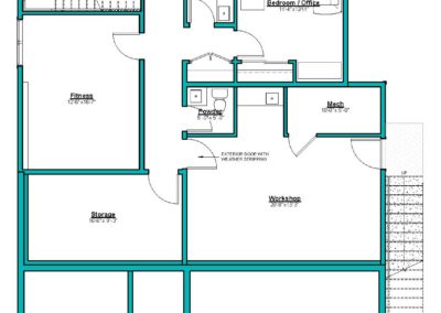 basement level custom home