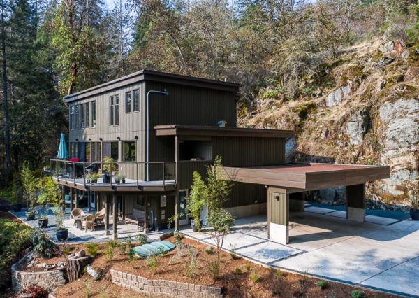 Exterior of renovated home in Cowichan valleyn