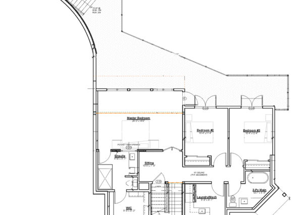 Floor plans of lower floor basement walkout