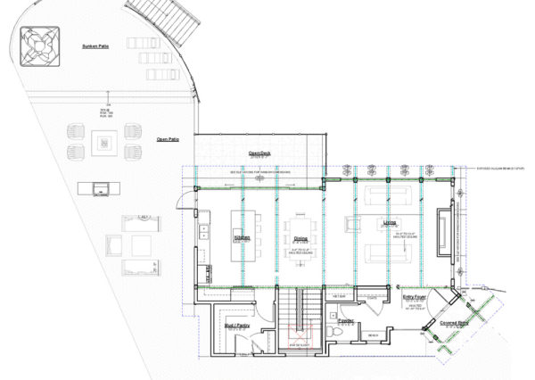 Main floor plans of lake home