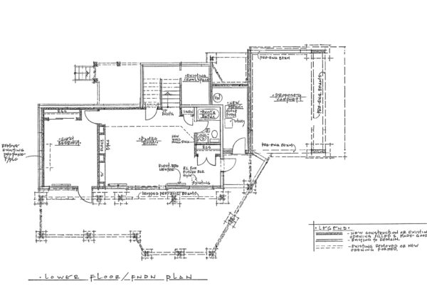 Ground floor plan with spare bedroom and library