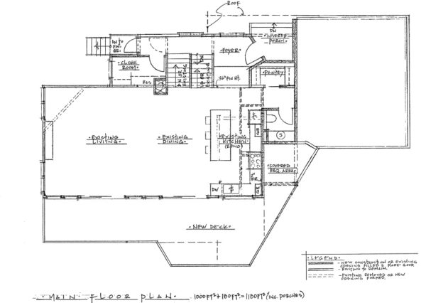 Main floor plan with open concept living