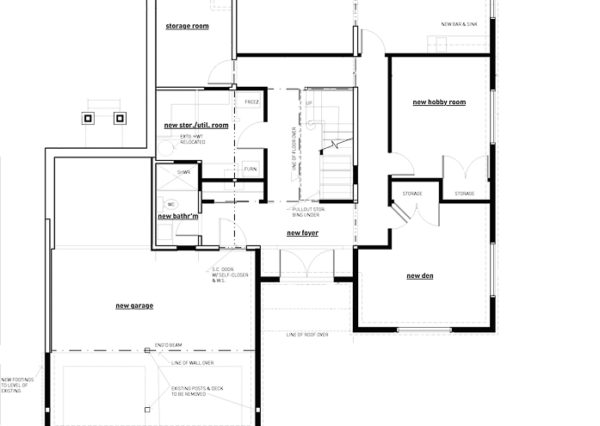 Ground floor plan with family room, playroom and office