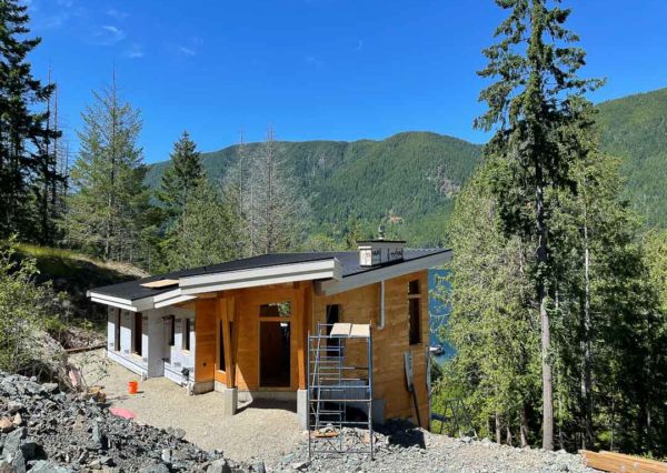 Exterior framing Cowichan Lake home roof complete