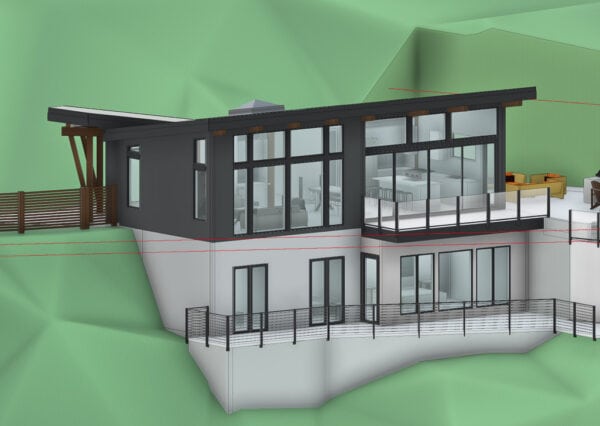Edgewater 3D rendering lake front home Cowichan Valley