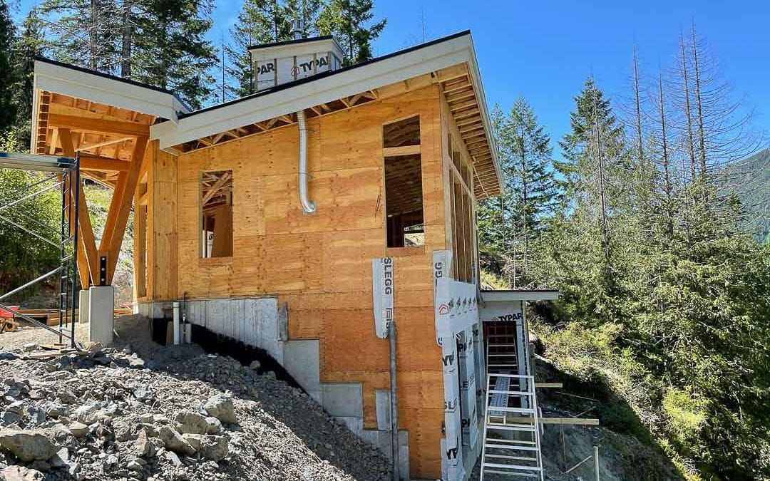 exterior framing windows and deck