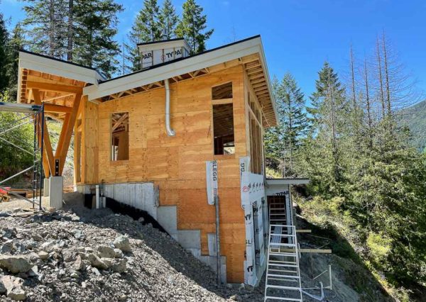 exterior framing windows and deck