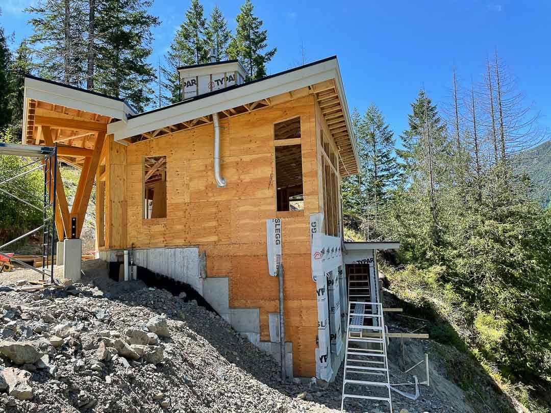 exterior framing windows and deck