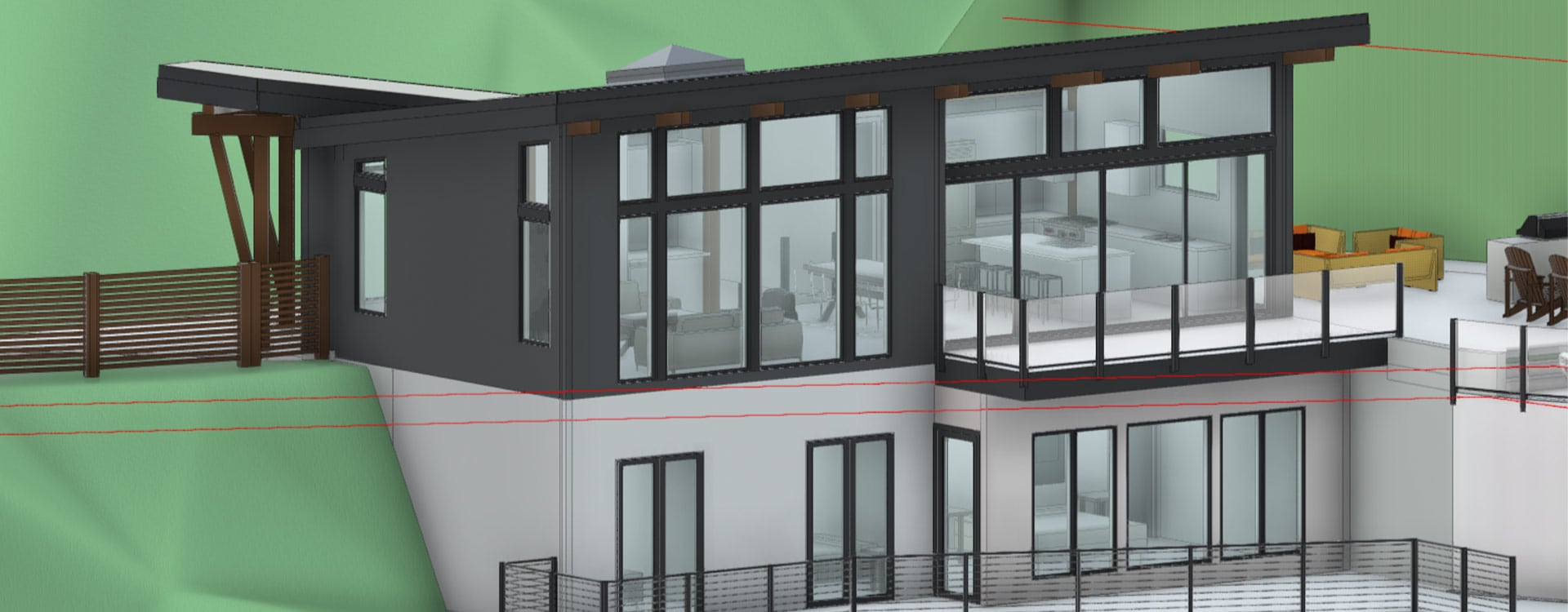 Edgewater-3d-rendering-header Exterior rendering lake front Cowichan Valley custom home