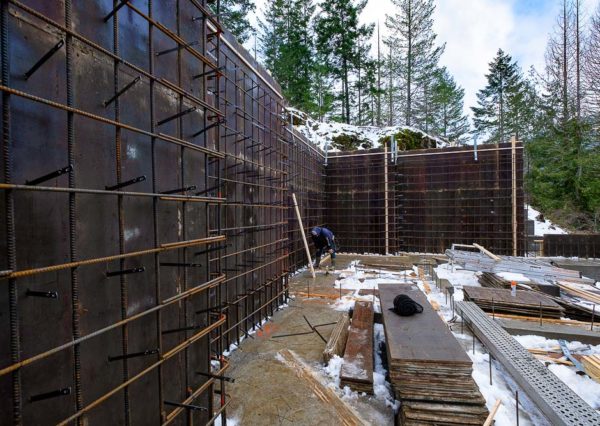 Rebar and forms construction custom home