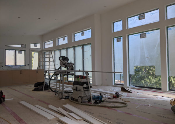 Interior finishing Cowichan Lake home