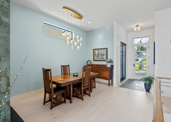 Front entry and dining room custom home