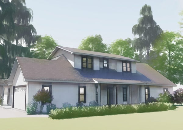 3d exterior rendering of custom home