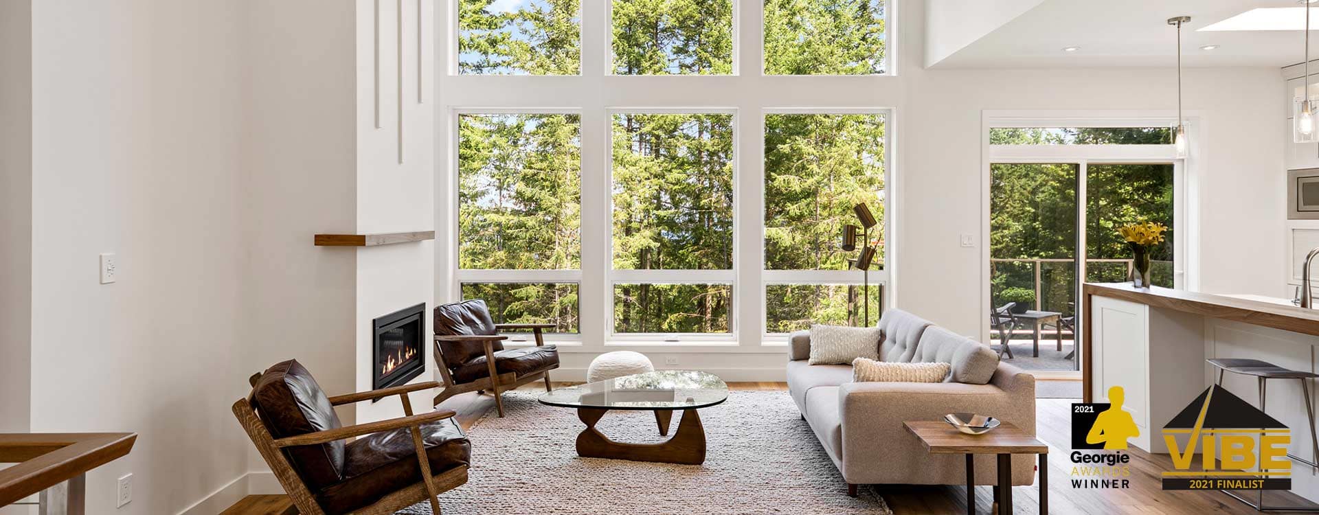 Award-winning custom home living room