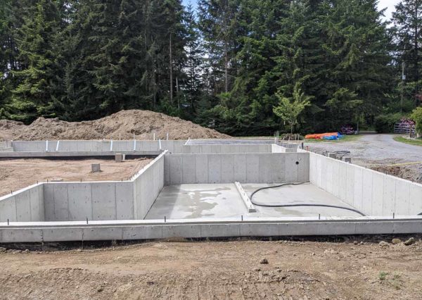 Foundation for under construction home