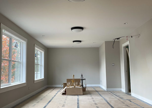 Interior work on under construction home